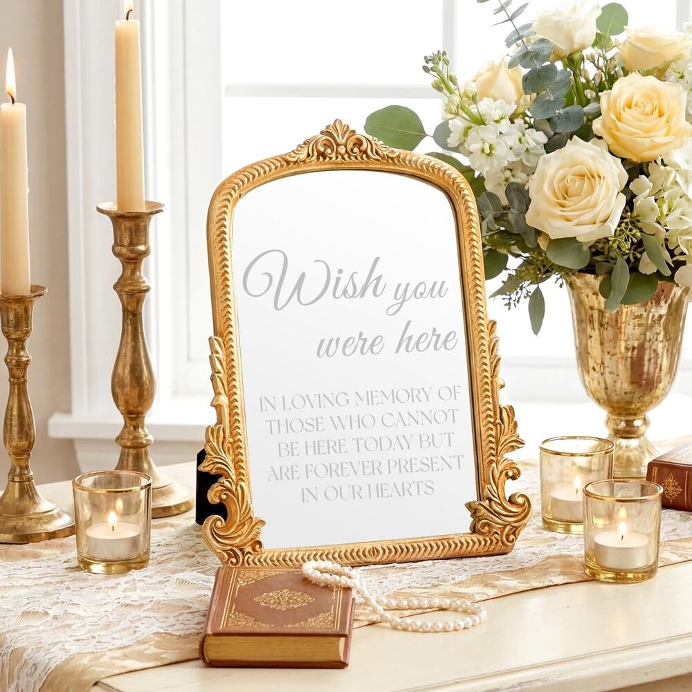 Bucherry Vintage Memorial Plaque with Mirror